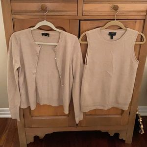 J Crew cashmere twinset. Size medium.